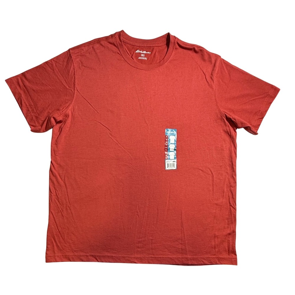 Eddie Bauer Mens XL Red Short Sleeve Crewneck T-Shirt SU7153 68H Flag NEW-2274